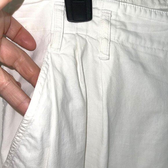 Liz Sport Trousers Womens Size 14 Vintage High Waist Relaxed Leg Zip Front White - Picture 9 of 12